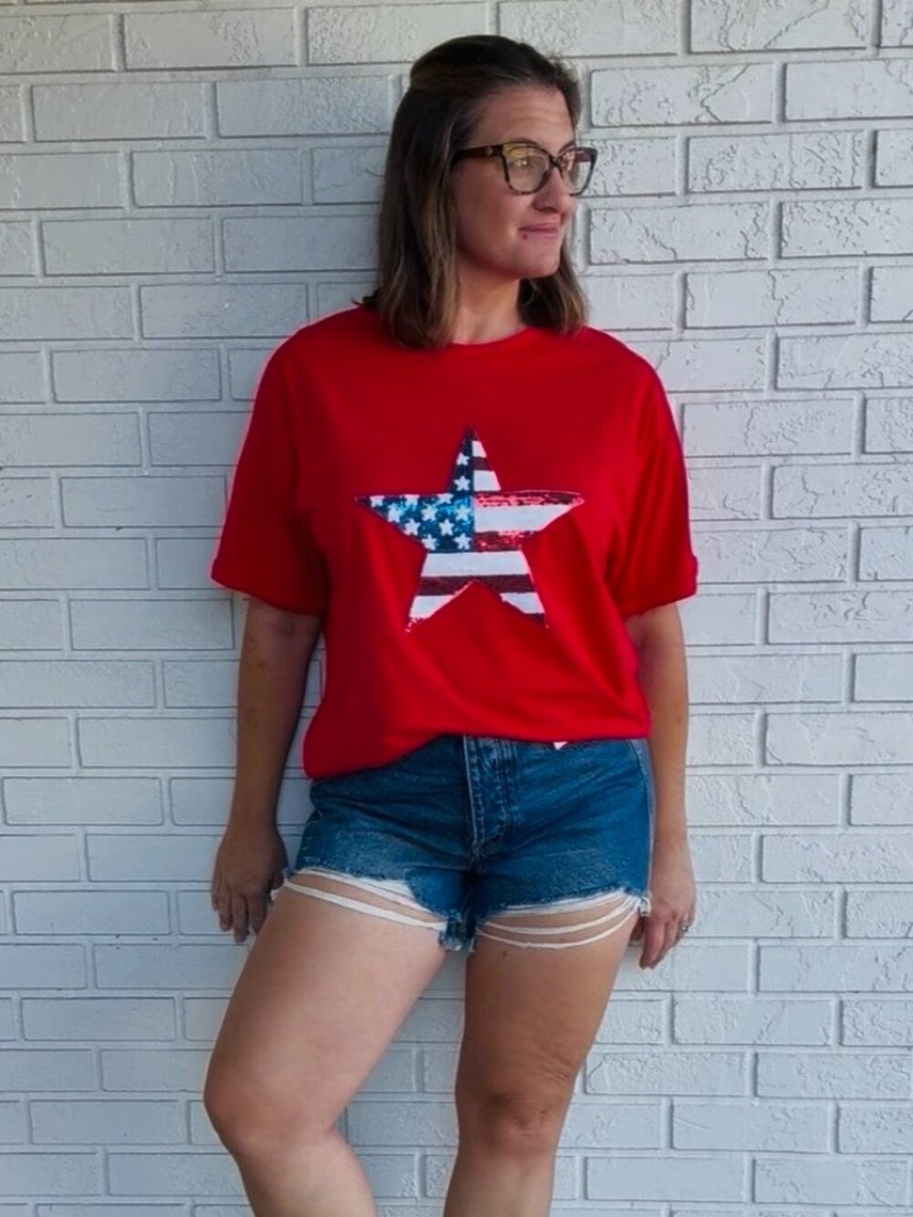 Sequin Star Top | 100% Cotton